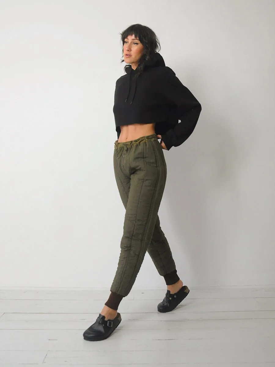 1970's Czech Military Quilted Liner Pants