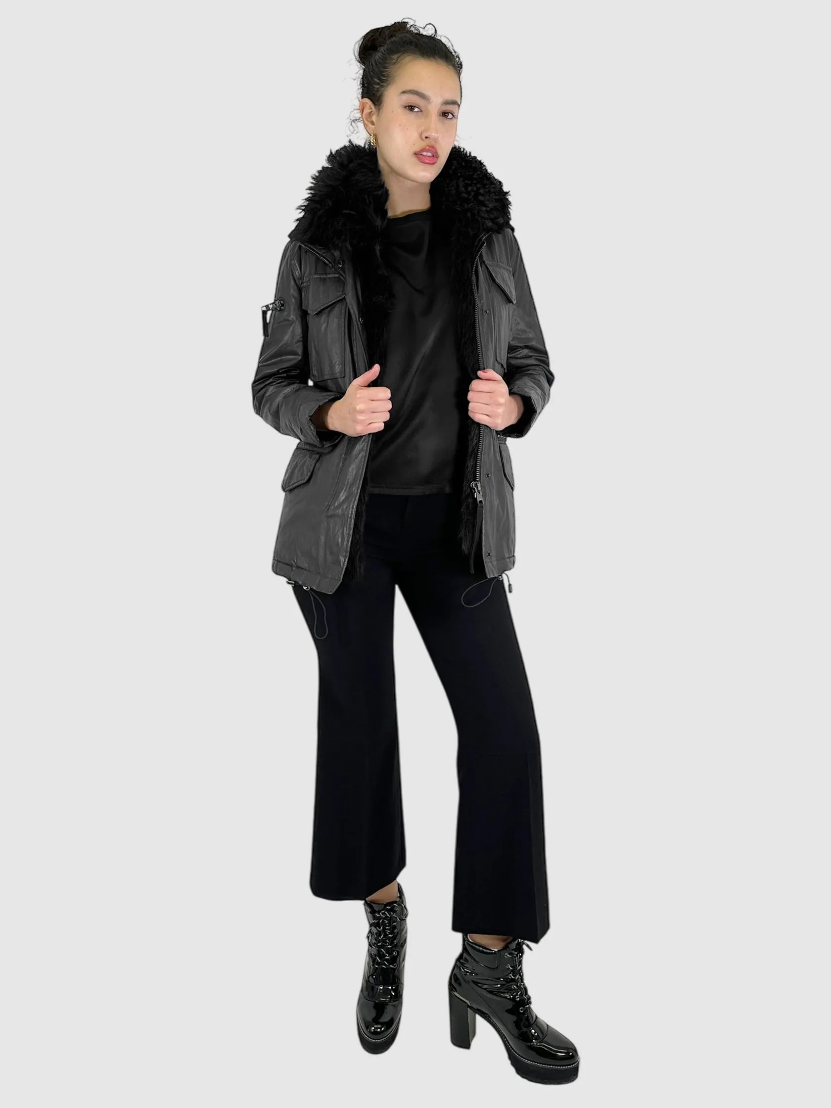 2-in-1 Kate Coated Coat and Vest - Size Small