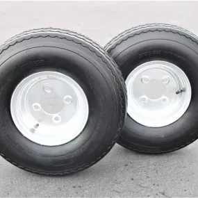 4-Pack Antego Trailer Tire On Rim 570-8 5.70-8 Load C 4 Lug Galvanized Wheel