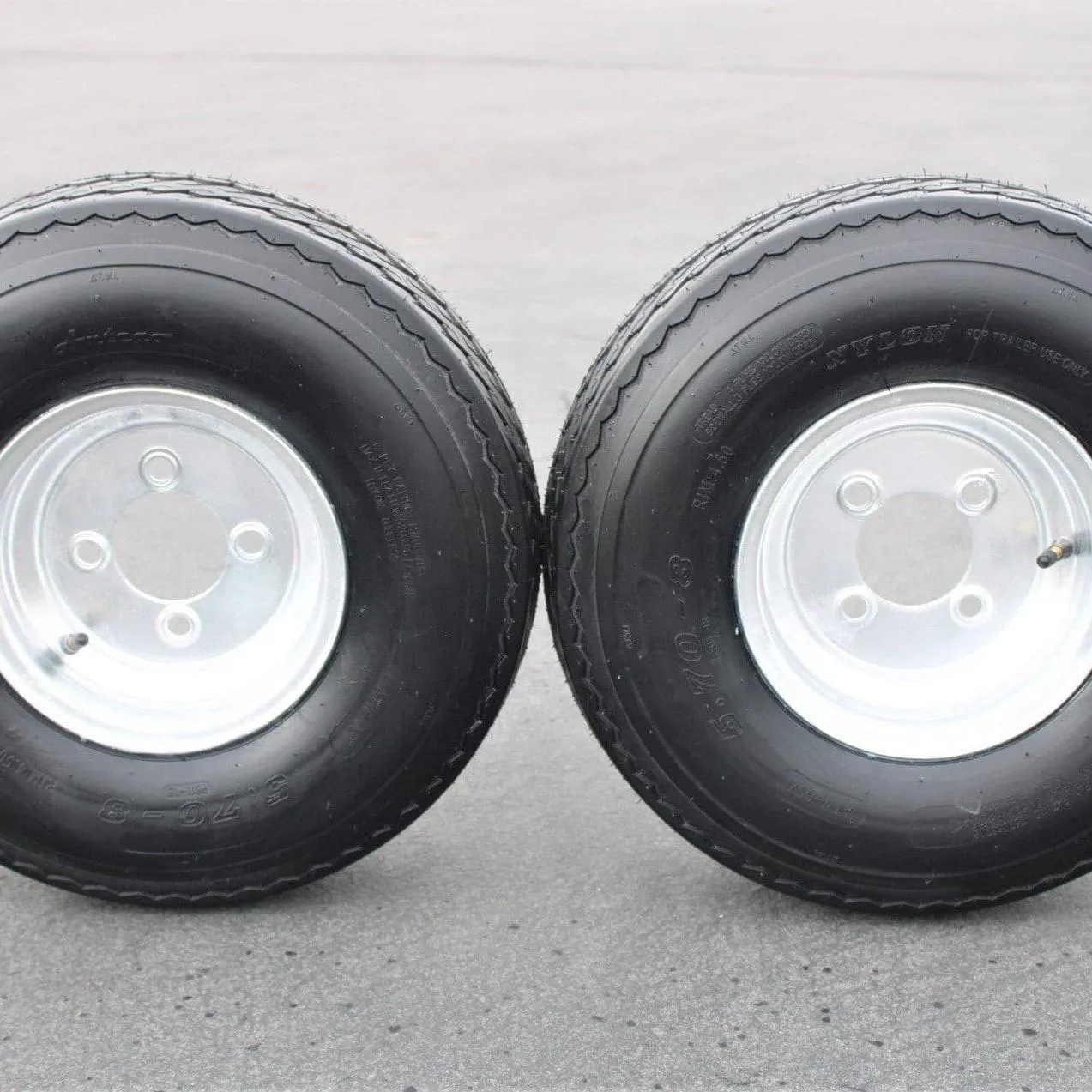 4-Pack Antego Trailer Tire On Rim 570-8 5.70-8 Load C 4 Lug Galvanized Wheel