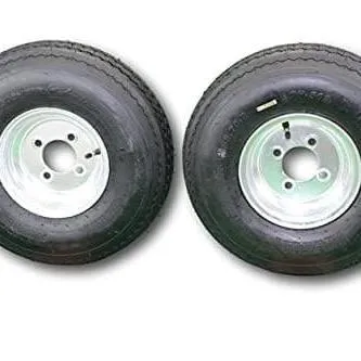 4-Pack Antego Trailer Tire On Rim 570-8 5.70-8 Load C 4 Lug Galvanized Wheel