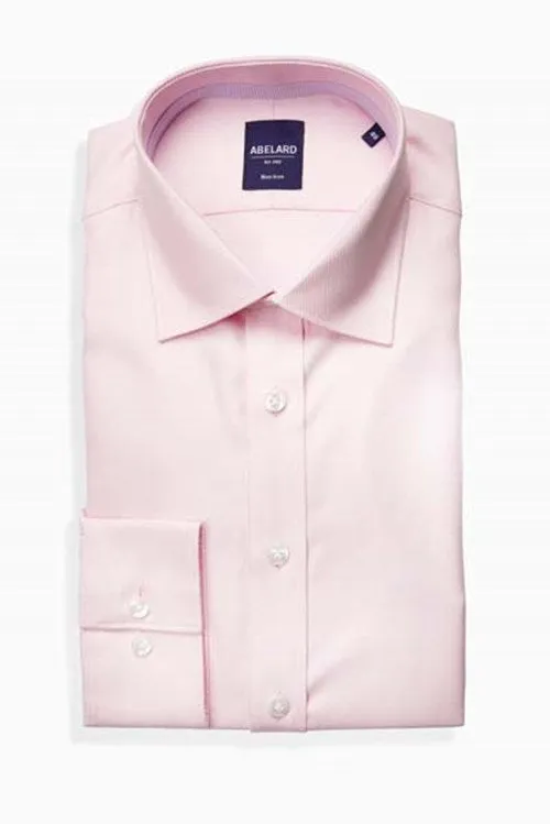 Abelard - Long Sleeve Business Shirt -  Non-Iron - Twill - Pink