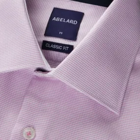 Abelard - Long Sleeve Business Shirt - Textured - Pink