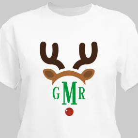 Adult's Monogrammed Reindeer T-Shirt