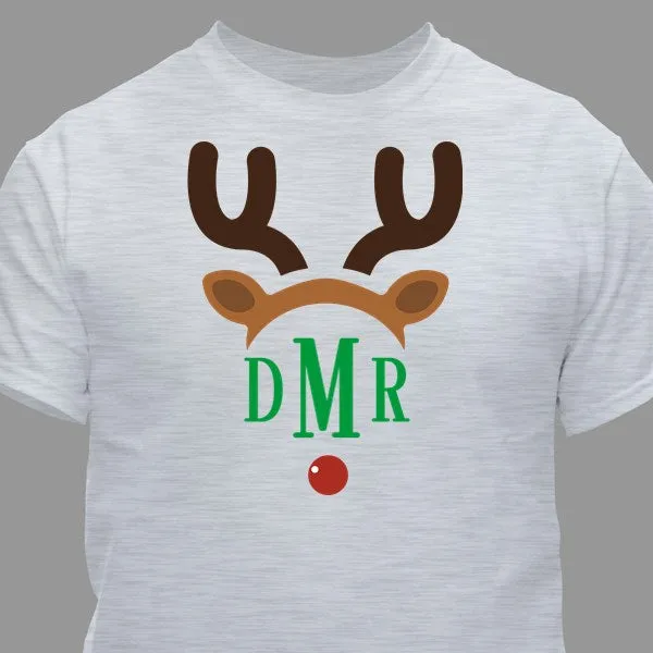 Adult's Monogrammed Reindeer T-Shirt