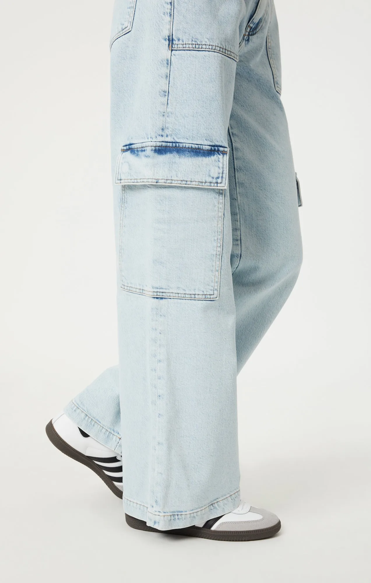 ALVA STRAIGHT CARGO IN LIGHT INDIGO RECYCLED BLUE