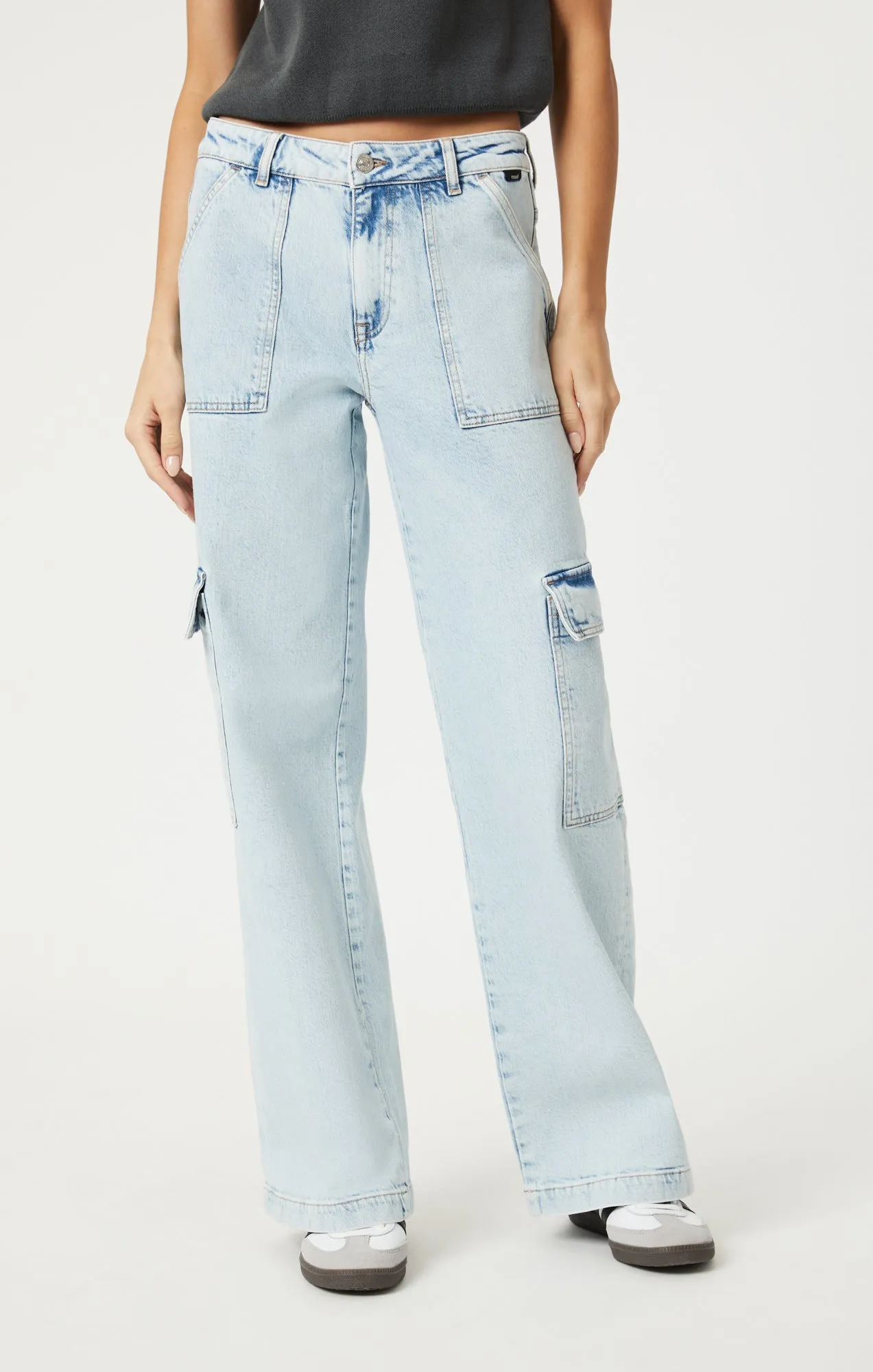 ALVA STRAIGHT CARGO IN LIGHT INDIGO RECYCLED BLUE