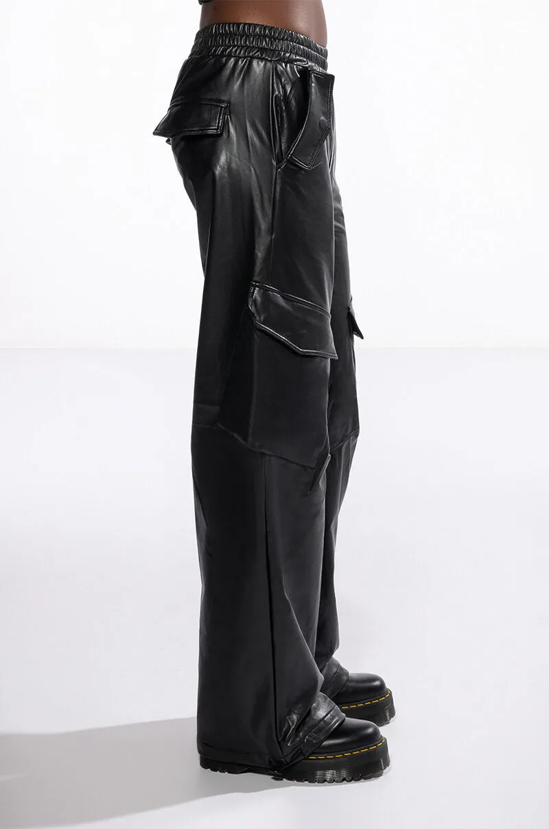 ALWAYS WINNING FAUX LEATHER JOGGER