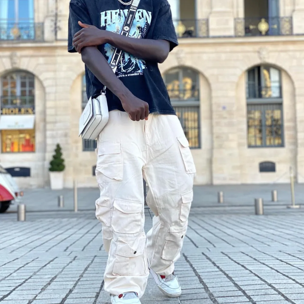 🔥American Street Multi Pocket Baggy Cargo Pants