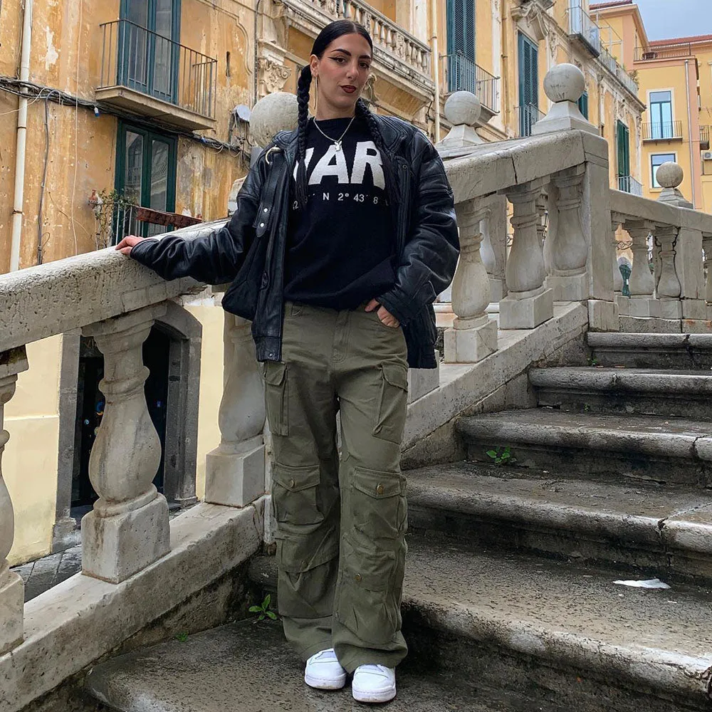 🔥American Street Multi Pocket Baggy Cargo Pants