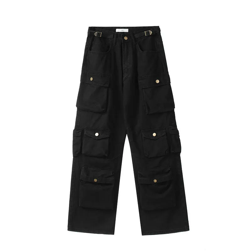 🔥American Street Multi Pocket Baggy Cargo Pants