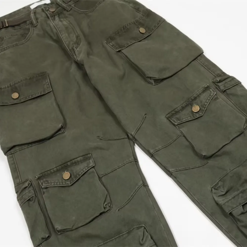🔥American Street Multi Pocket Baggy Cargo Pants