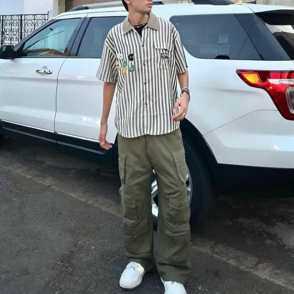🔥American Street Multi Pocket Baggy Cargo Pants