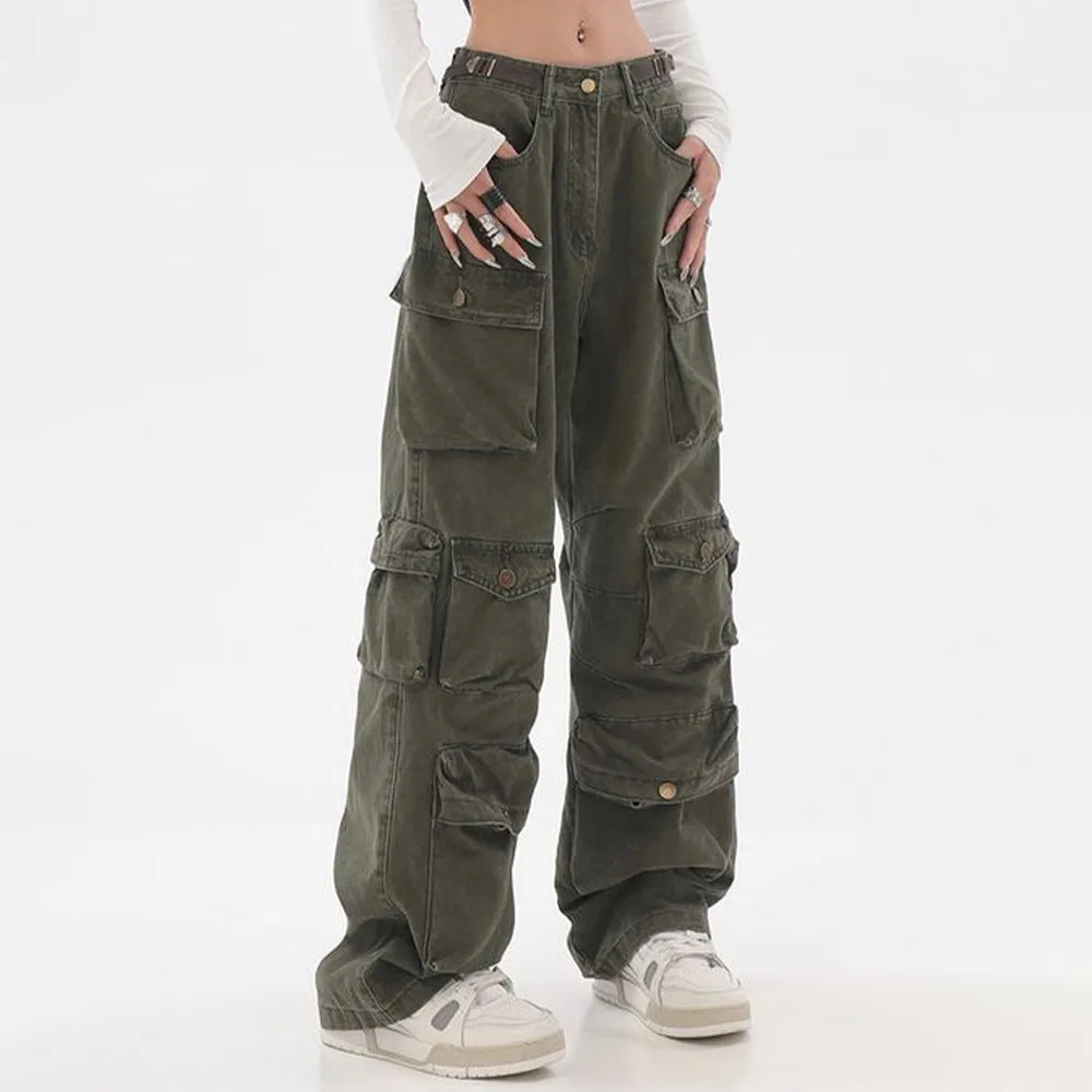 🔥American Street Multi Pocket Baggy Cargo Pants