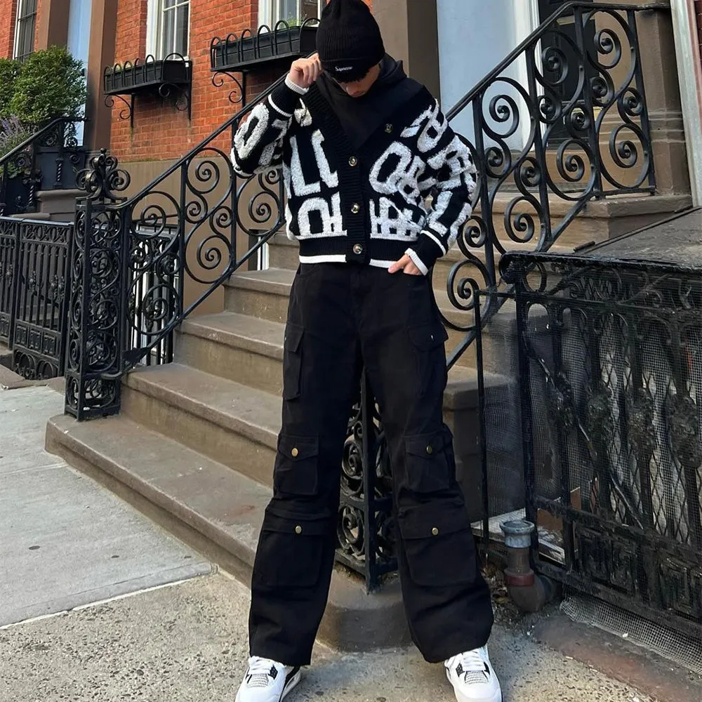 🔥American Street Multi Pocket Baggy Cargo Pants