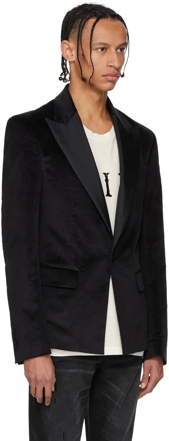 AMIRI Black Velvet Blazer