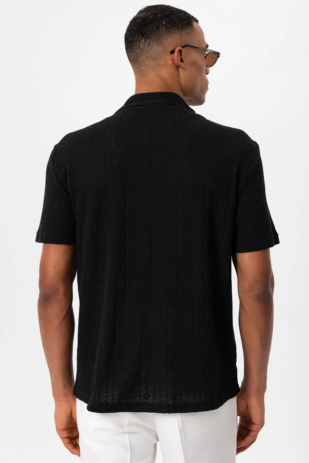 ANT Camp  Collar Knitted Patterned Men's Shirt - Melito di Napoli