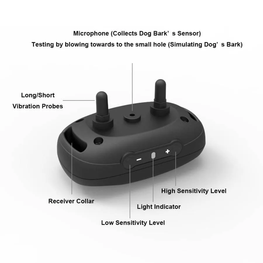 Anti barking collar NO SHOCK bark collar BLUE   EXTRA BATTERY