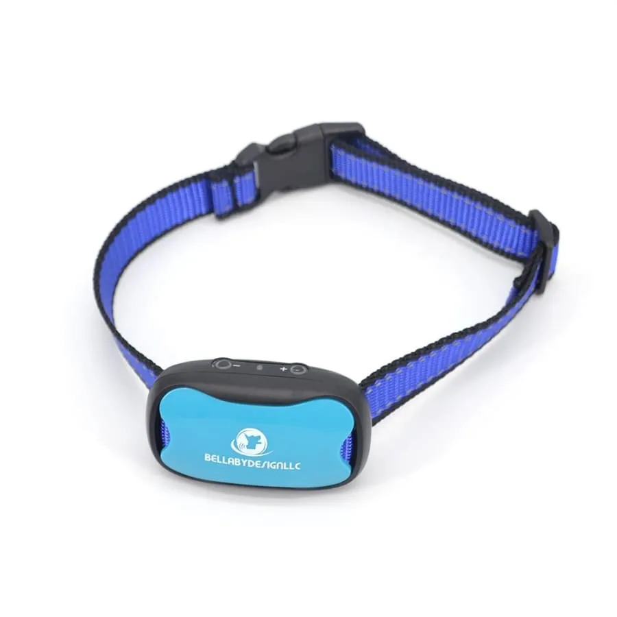 Anti barking collar NO SHOCK bark collar BLUE   EXTRA BATTERY