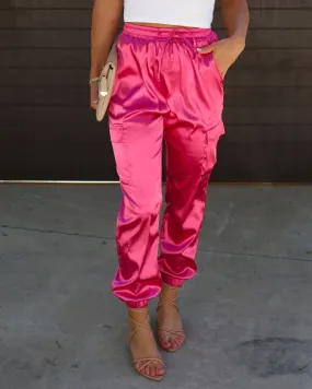 Athena Satin Cargo Pants