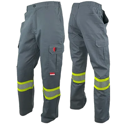 Atlas AR/FR Grey Cargo Pants W/ 4" Striping 4054GR