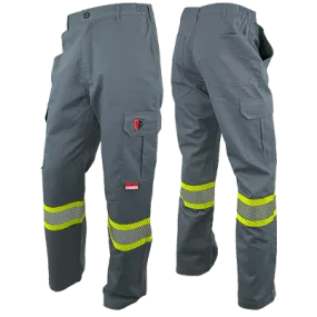 Atlas AR/FR Grey Cargo Pants W/ 4" Striping 4054GR