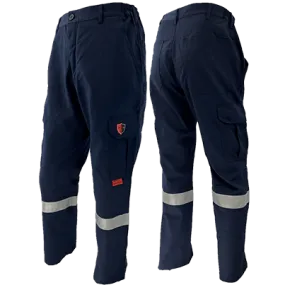 Atlas AR/FR Navy Cargo Pants W/ 2" Silver reflective 405NB