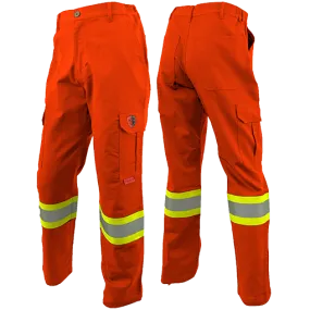 Atlas AR/FR Orange Cargo Pants W/ 4" Striping 4054OR