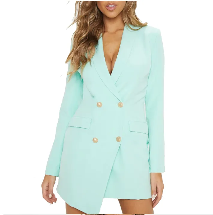 Barcelona Blazer Dress - Turquoise