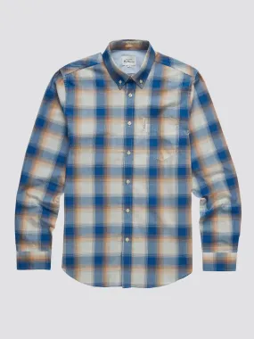 Ben Sherman Gradient Check Shirt - Ultramarine