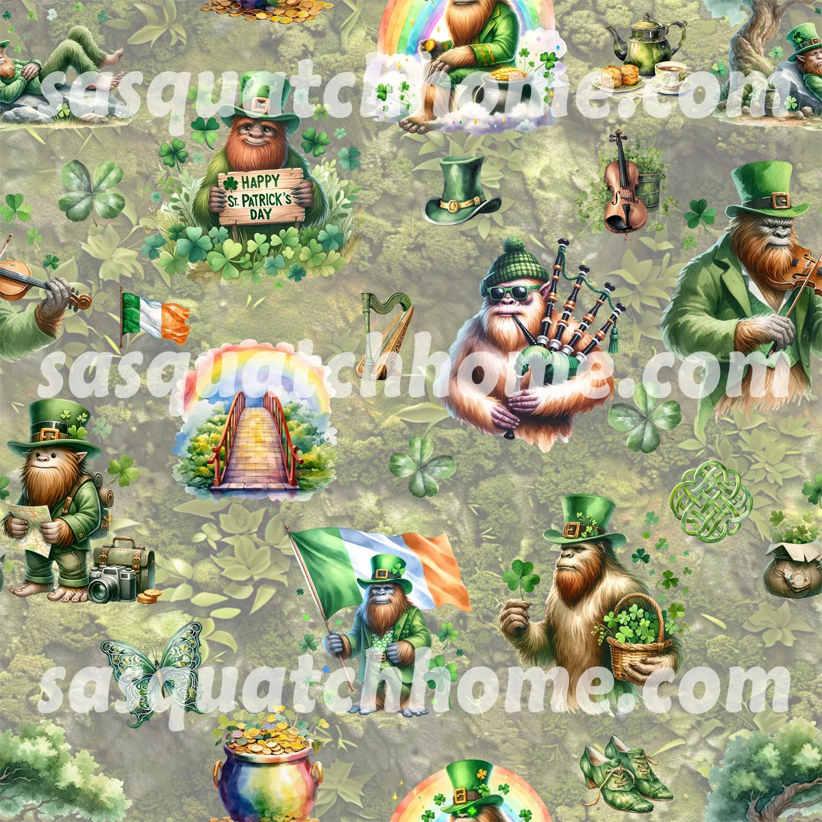 Bigfoot Mardi Gras, Kid's Hawaiian Vacation Shirt