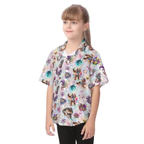 Bigfoot Mardi Gras, Kid's Hawaiian Vacation Shirt