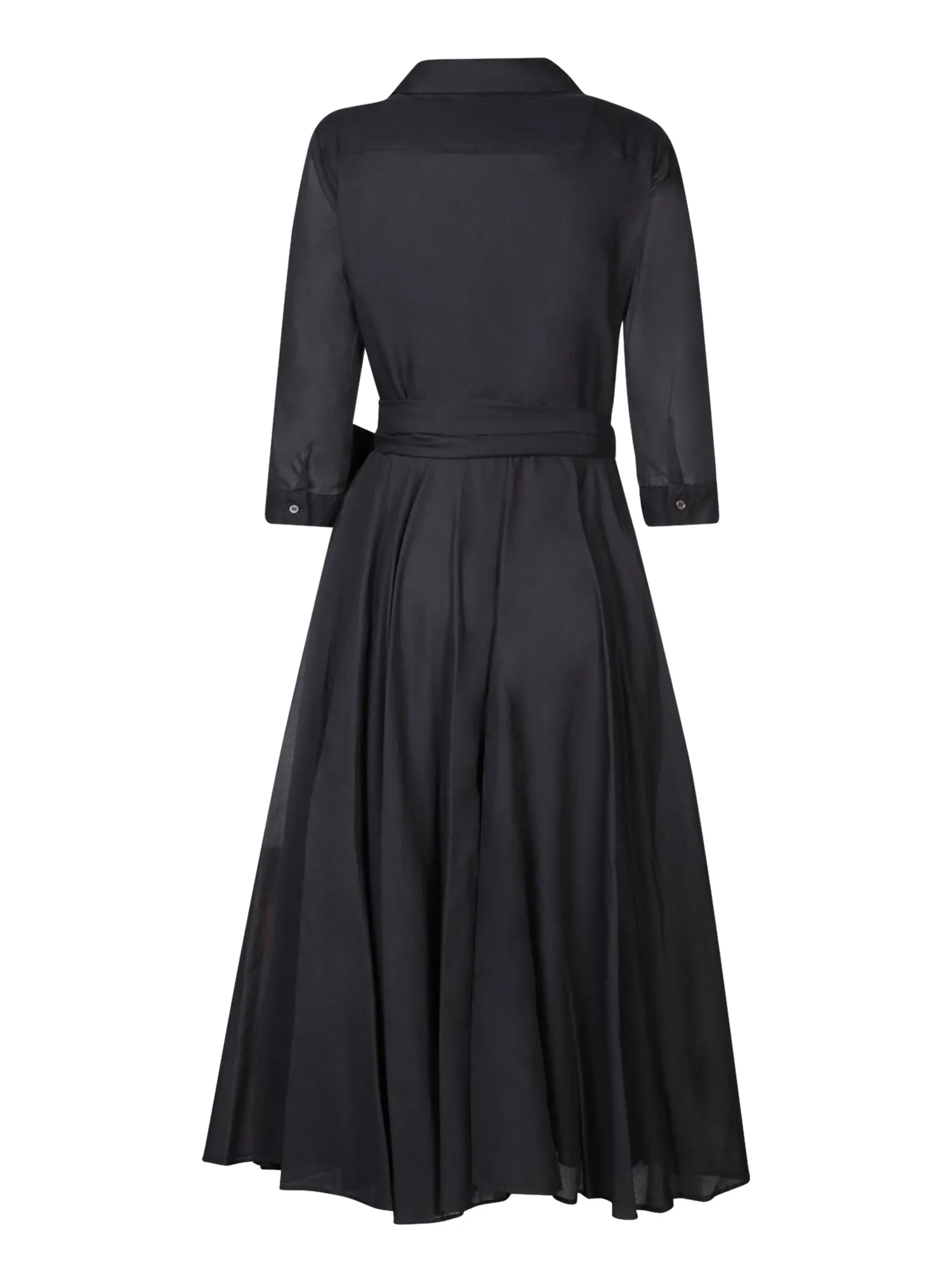 Black Cotton Shirt Dress