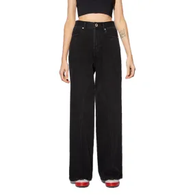 Black Twisted Seam Jeans