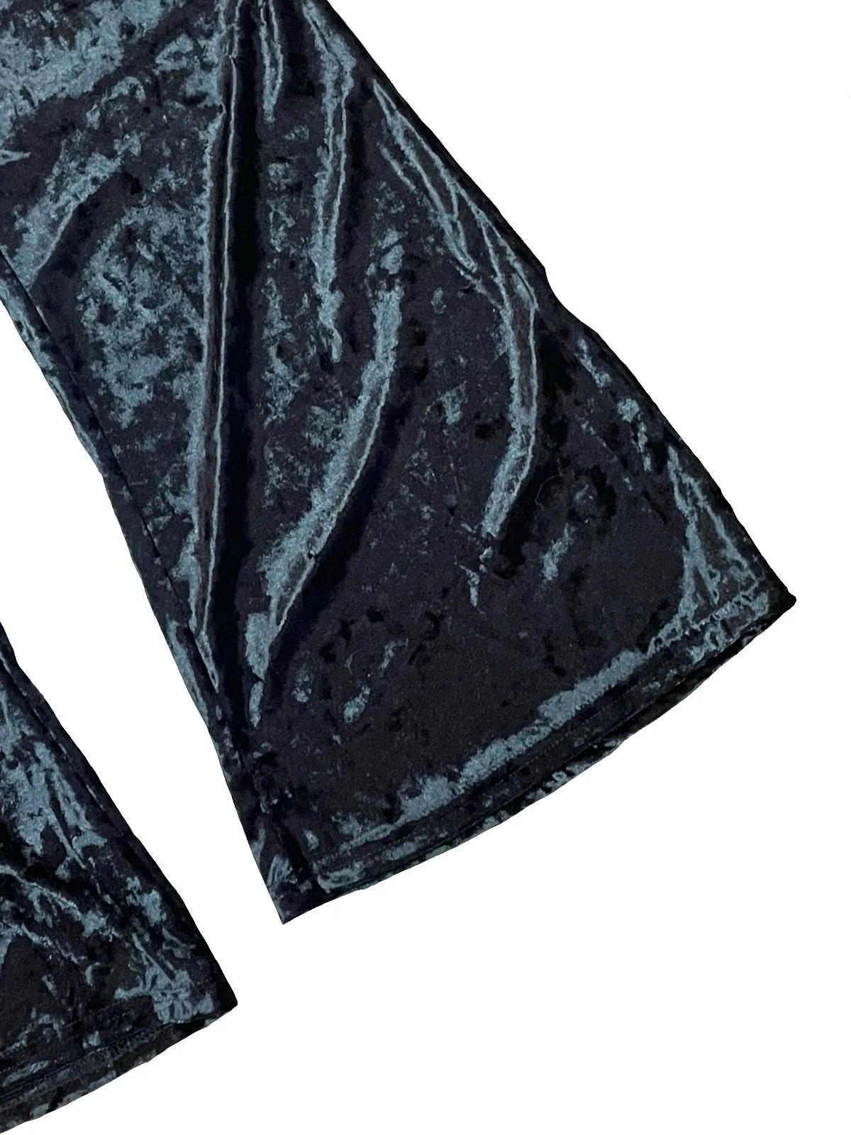 Black Velvet High Waist Bell Bottom Pants
