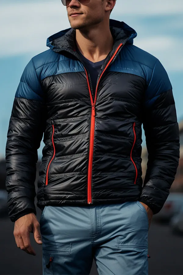 Blue Men's Down Jacket Coat