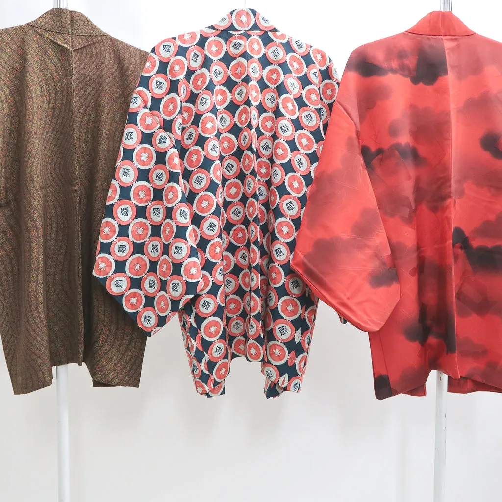 Bundle 15pcs Silk Colored Haori Jacket Wholesale Bulk Free Shipping #397