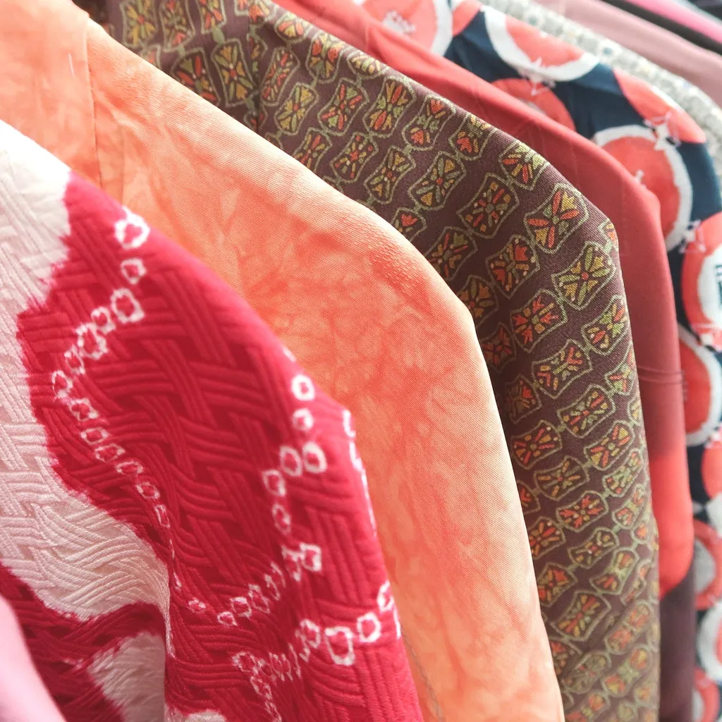 Bundle 15pcs Silk Colored Haori Jacket Wholesale Bulk Free Shipping #397