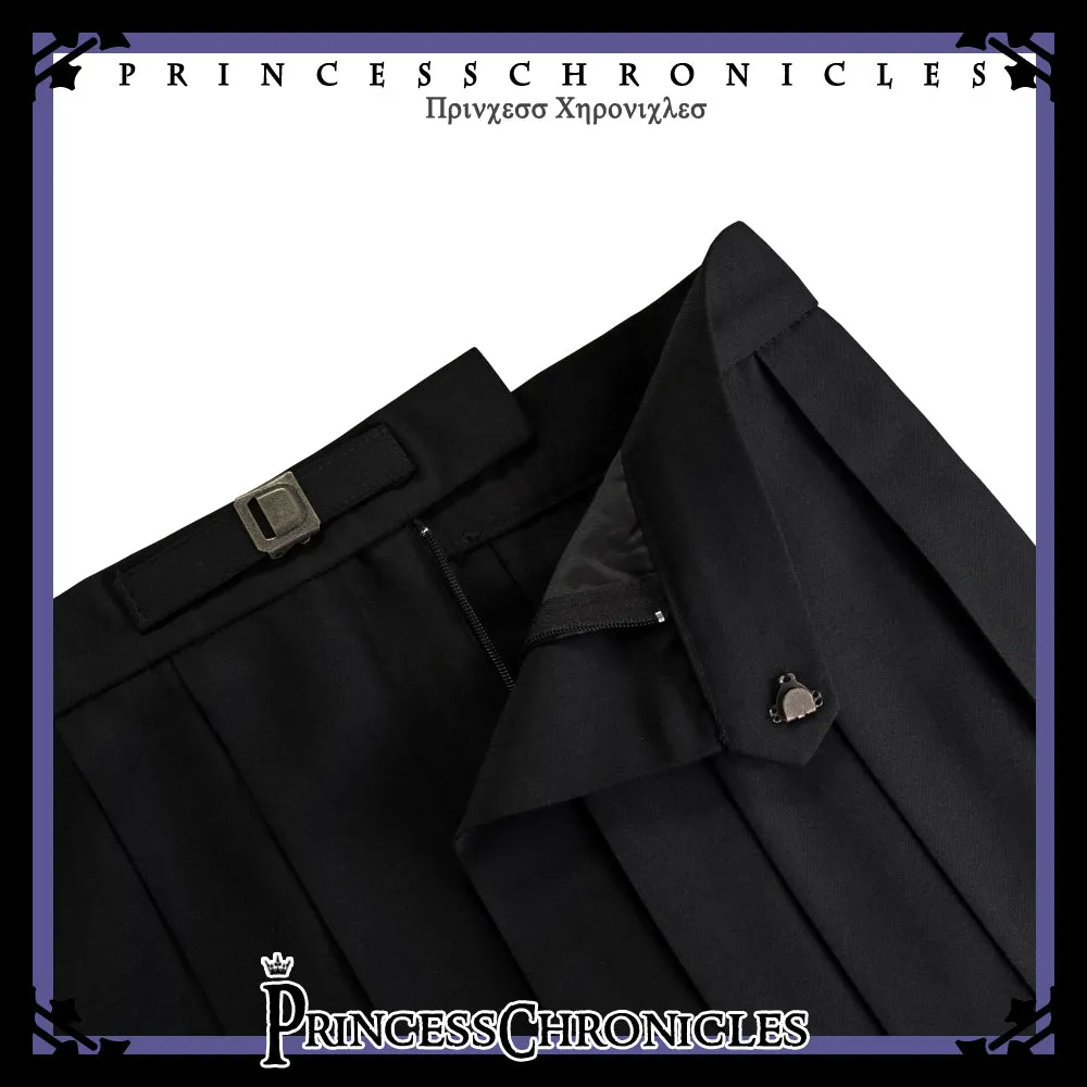 (Buyforme) Princess Chronicles~Pomegranate Note~Black Ouji Pleated Skirt