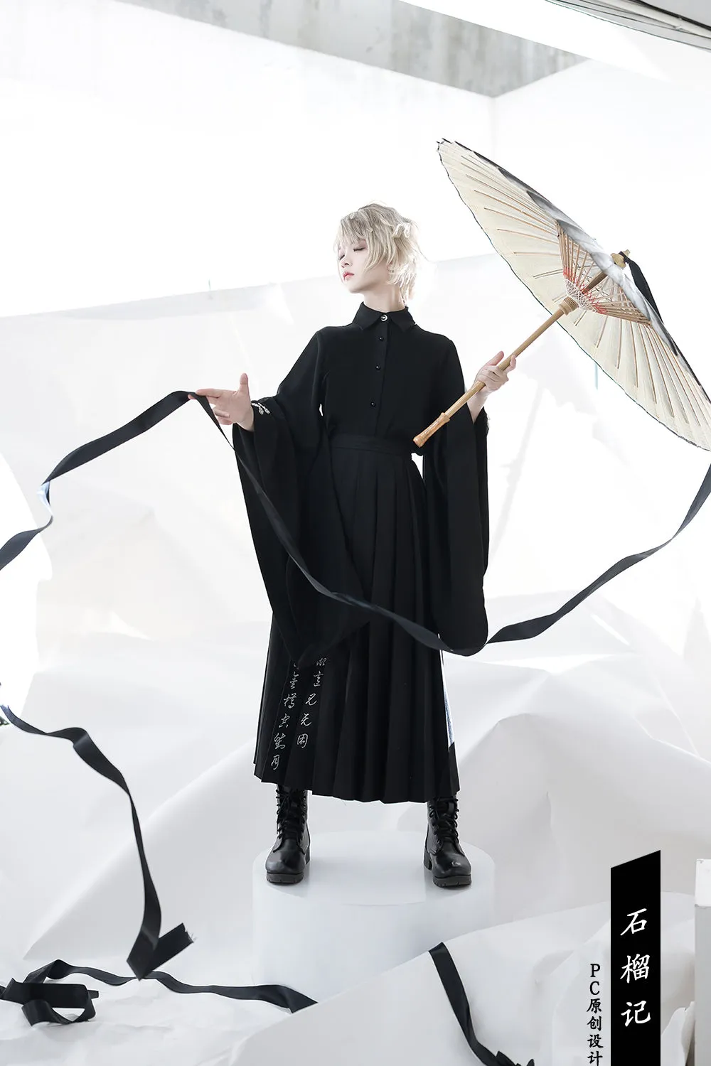 (Buyforme) Princess Chronicles~Pomegranate Note~Black Ouji Pleated Skirt
