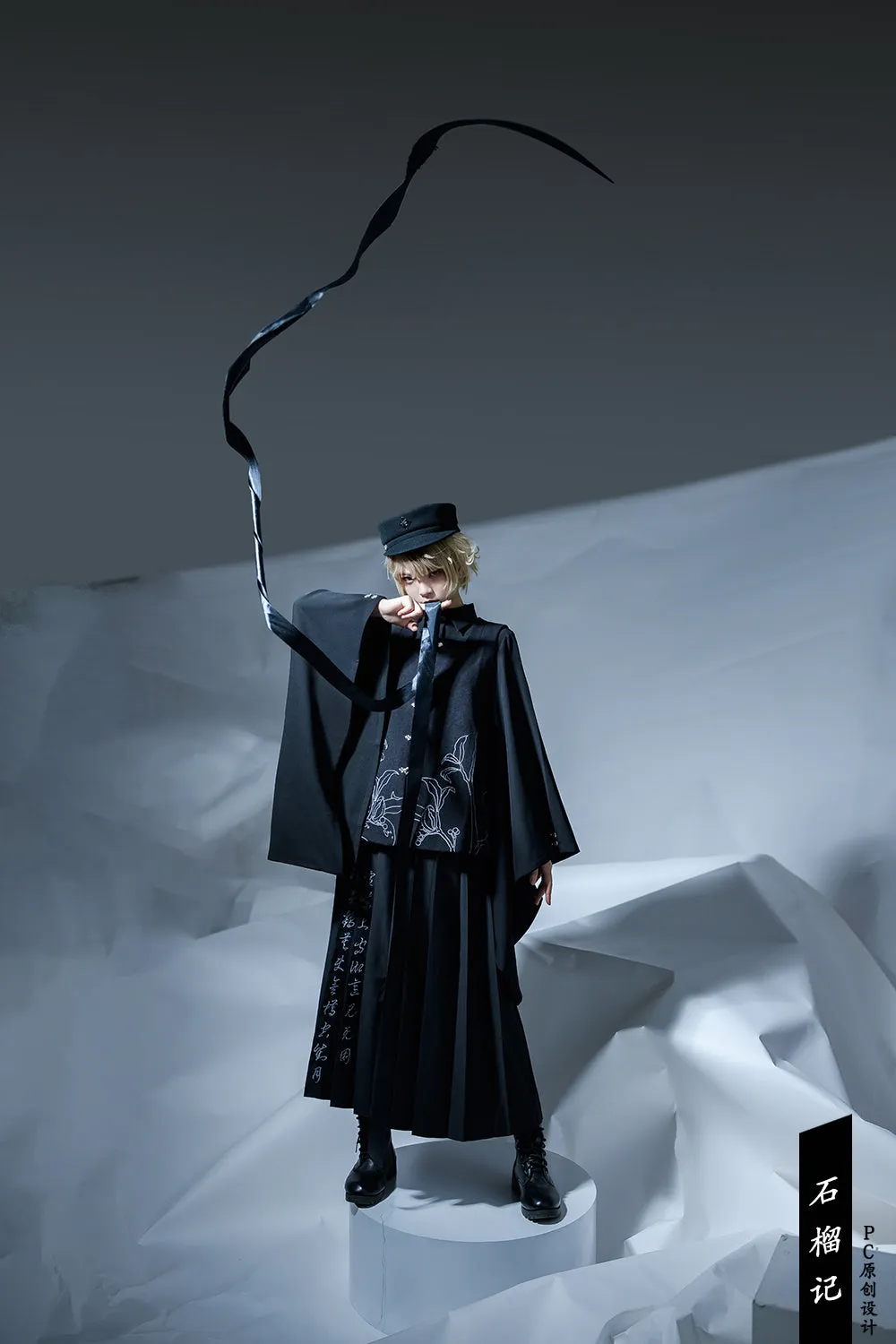 (Buyforme) Princess Chronicles~Pomegranate Note~Black Ouji Pleated Skirt