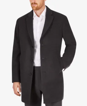 Calvin Klein Mens Slim fit Overcoat Coat 38 R Grey Solid