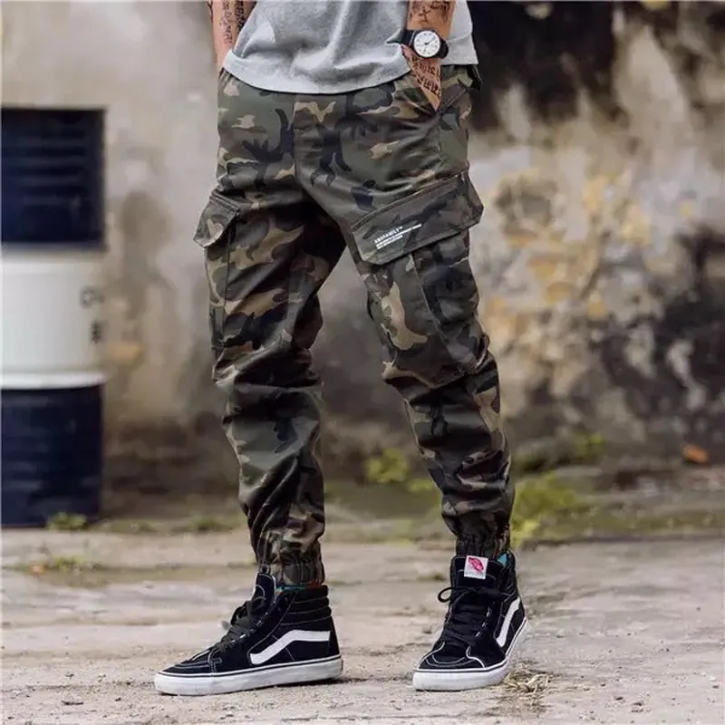 Camo Joggers Men Cargo Pants Mens Military Pants Pure Cotton Men's Cargo Trousers With Pockets