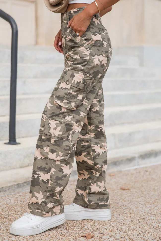 Can't You See Olive Camo Cargo Pants FINAL SALE