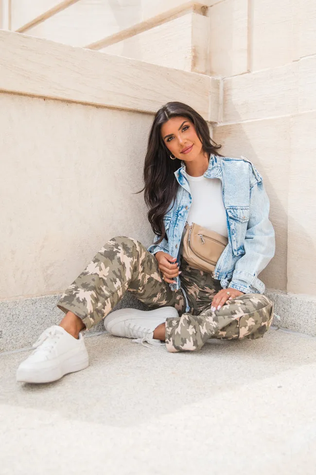 Can't You See Olive Camo Cargo Pants FINAL SALE