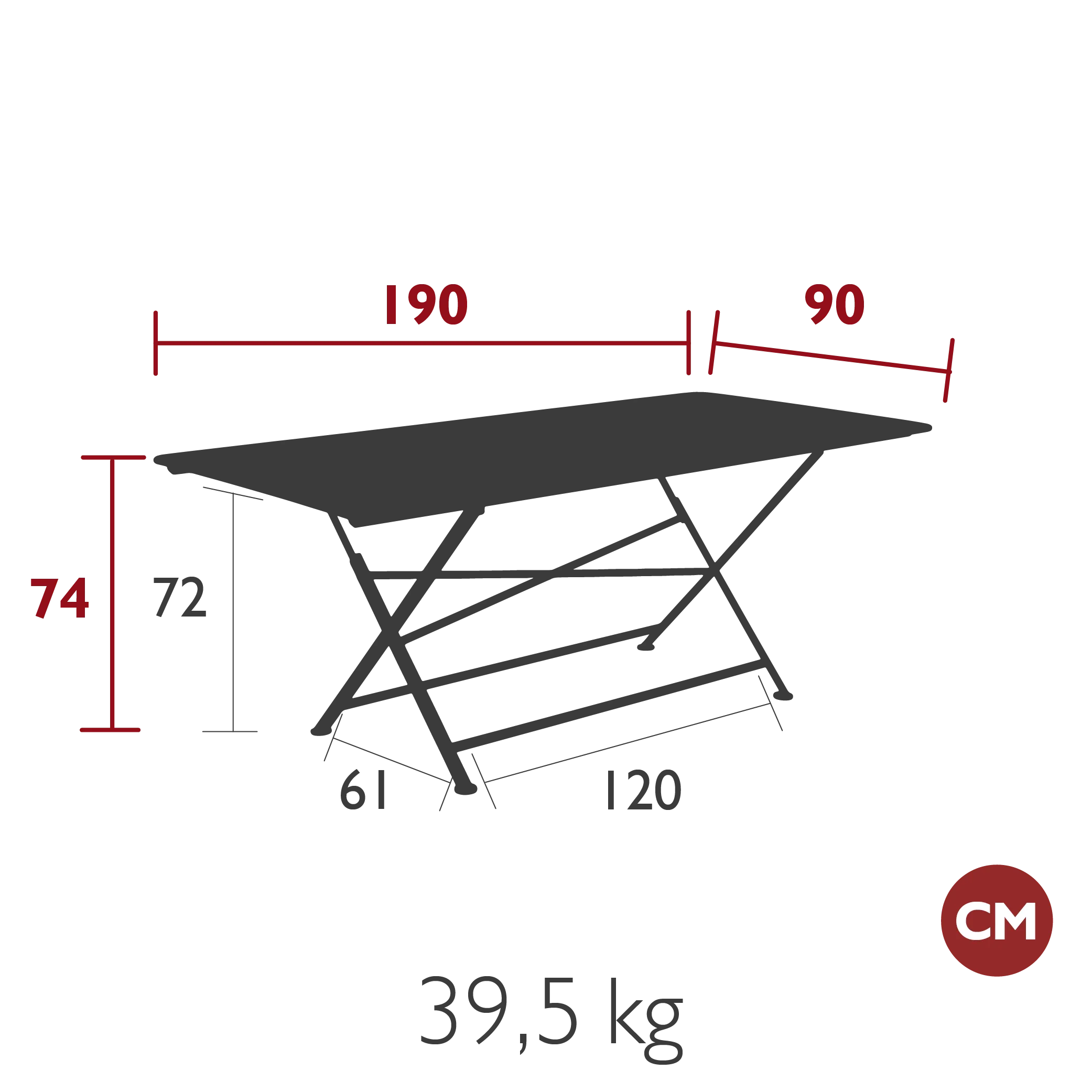 Cargo Rectangular Table