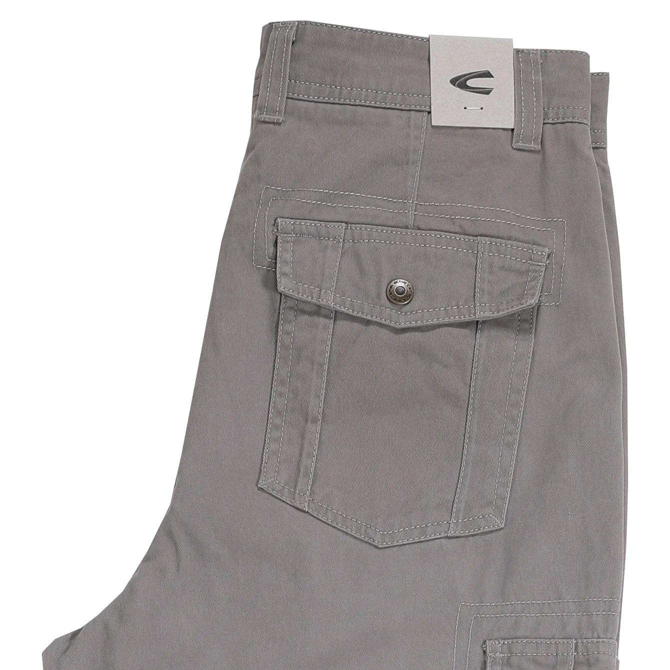 Cargo Trousers in Regular Fit with Pleats and Multipockets in 3 Colours Solid Cotton Twill