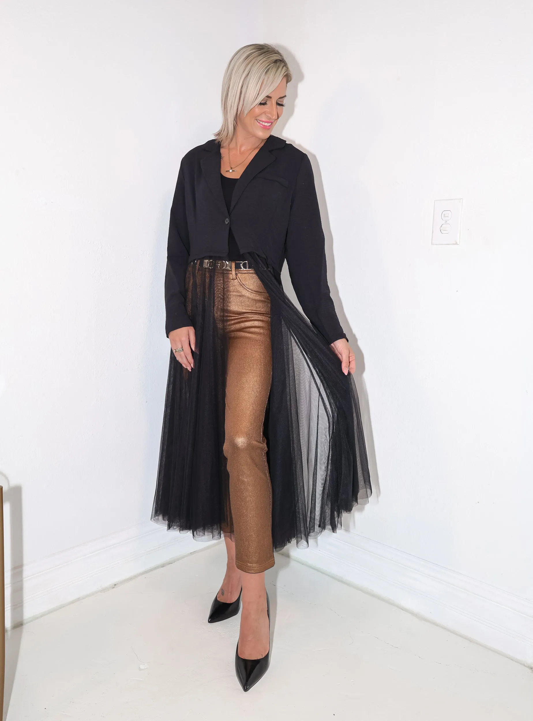 Cascade Tulle Blazer