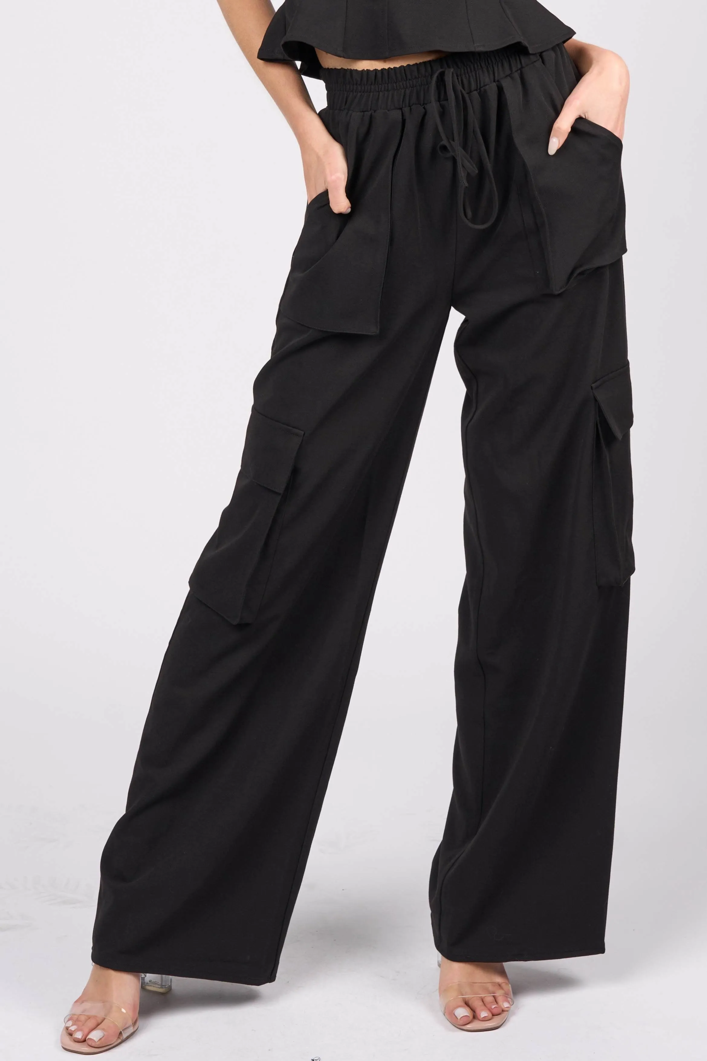 CHIC SWEETHEART CAMI TOP & CARGO PANTS SET