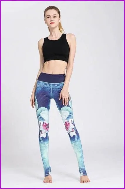 Chinese Style Leggings High Waist Skinny Pant DE118
